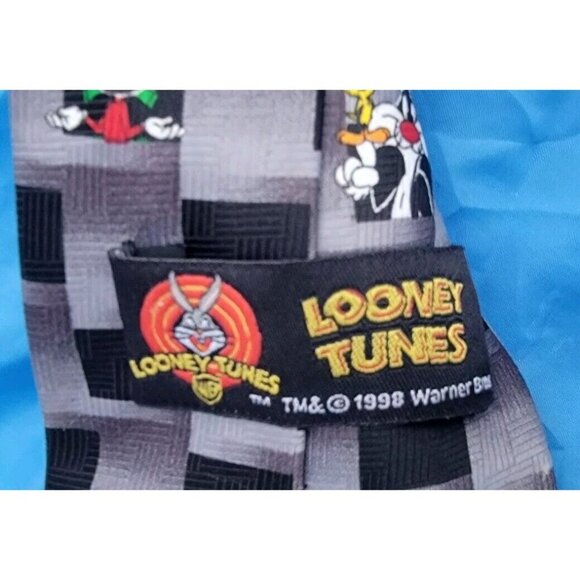 1998 Looney Tunes Mania Tie Bugs Bunny Taz Daffy Duck Sylvester Tweety Valentine - Picture 5 of 7